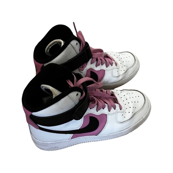 NIKE Women's Air Force 1 High Pink White Sneakers Sz 8.5 - Picture 1 of 5